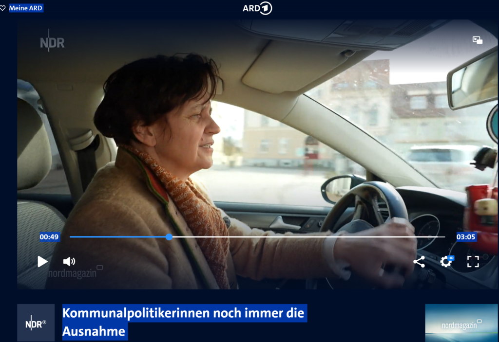 Screenshot: NDR-Nordmagazin, Beitrag Kommunalpolitikerinnen noch immer die Ausnahme